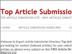 Sites similar to toparticlesubmissionsites.com