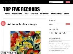 Sites similar to topfiverecords.in