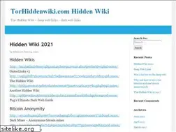 Sites similar to torhiddenwiki.com