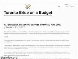 Sites similar to torontobrideonabudget.com