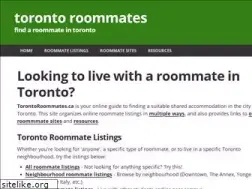 Sites similar to torontoroommates.ca
