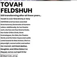 Sites similar to tovahfeldshuh.com