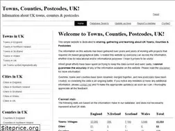 Sites similar to townscountiespostcodes.co.uk