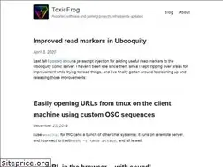 Sites similar to toxicfrog.github.io