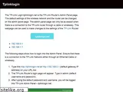 Sites similar to tplinklogin.one