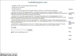 Sites similar to trabalhoseguro.com