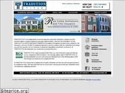 Sites similar to traditiontitle.net