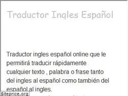 Sites similar to traductoringlesespanol.mobi