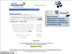 Sites similar to transaccionesfactoringbancolombia.com
