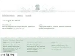 Sites similar to trauerlyrik.de