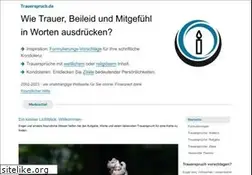 Sites similar to trauerspruch.de