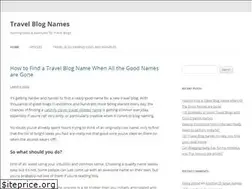 Sites similar to travelblognames.com