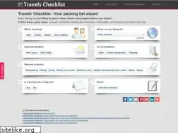Sites similar to travelschecklist.com
