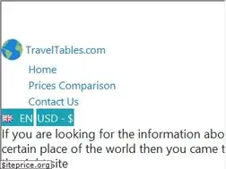 Sites similar to traveltables.com