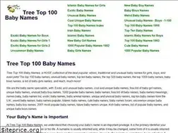 Sites similar to treetop100babynames.com