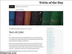 Sites similar to triviaoftheday.wordpress.com