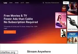 Sites similar to tubi.tv
