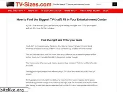 Sites similar to tv-sizes.com