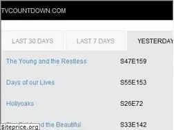 Sites similar to tvcountdown.com