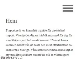 Sites similar to tvsport.se