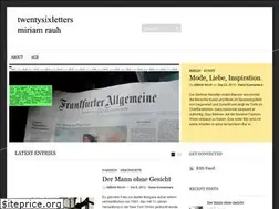 Sites similar to twentysixletters.de