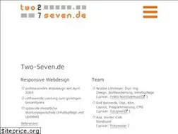 Sites similar to two-seven.de