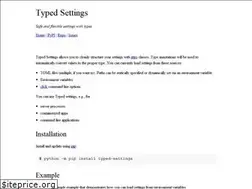 Sites similar to typed-settings.readthedocs.io