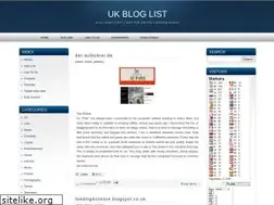 Sites similar to ukbloglist.blogspot.com