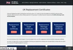 Sites similar to ukofficialcertificates.co.uk