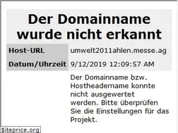 Sites similar to umwelt2011ahlen.messe.ag