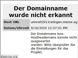 Sites similar to umwelt2011ratingen.messe.ag