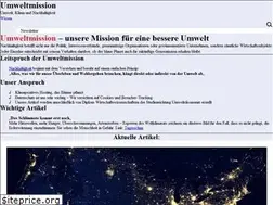 Sites similar to umweltmission.de