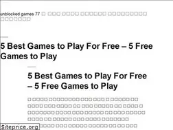Sites similar to unblockedgames-77.com