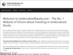 Sites similar to undervaluedequity.com