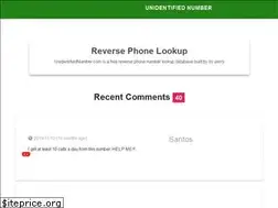 Sites similar to unidentifiednumber.com