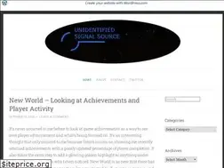 Sites similar to unidentifiedsignalsource.wordpress.com