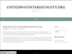 Sites similar to unitedwayontariocounty.org