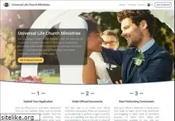 Sites similar to universallifechurchministries.org