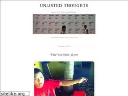 Sites similar to unlistedthoughts.wordpress.com