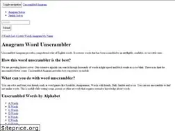 Sites similar to unscrambledanagram.com