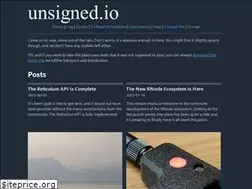 Sites similar to unsigned.io