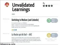 Sites similar to unvalidatedlearnings.com