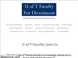 Sites similar to uoftfacultydivest.com