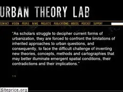 Sites similar to urbantheorylab.net