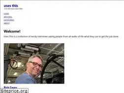 Sites similar to usesthis.com