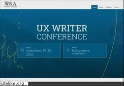 Sites similar to uxwriterconference.com