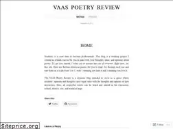 Sites similar to vaaspoetryreview.wordpress.com