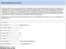 Sites similar to valueinvestingscreener.com