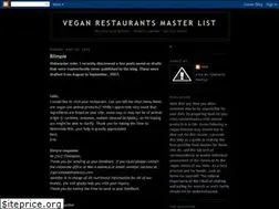 Sites similar to veganmasterlist.blogspot.com