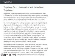 Sites similar to vegetablefacts.net